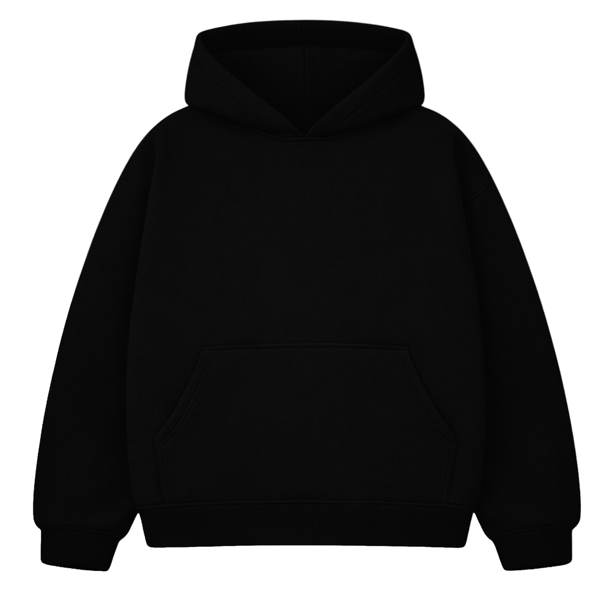 Czarna bluza Heavyweight Blank marki Atrophy na białym tle, wytrzymała i wygodna odzież casualowa.