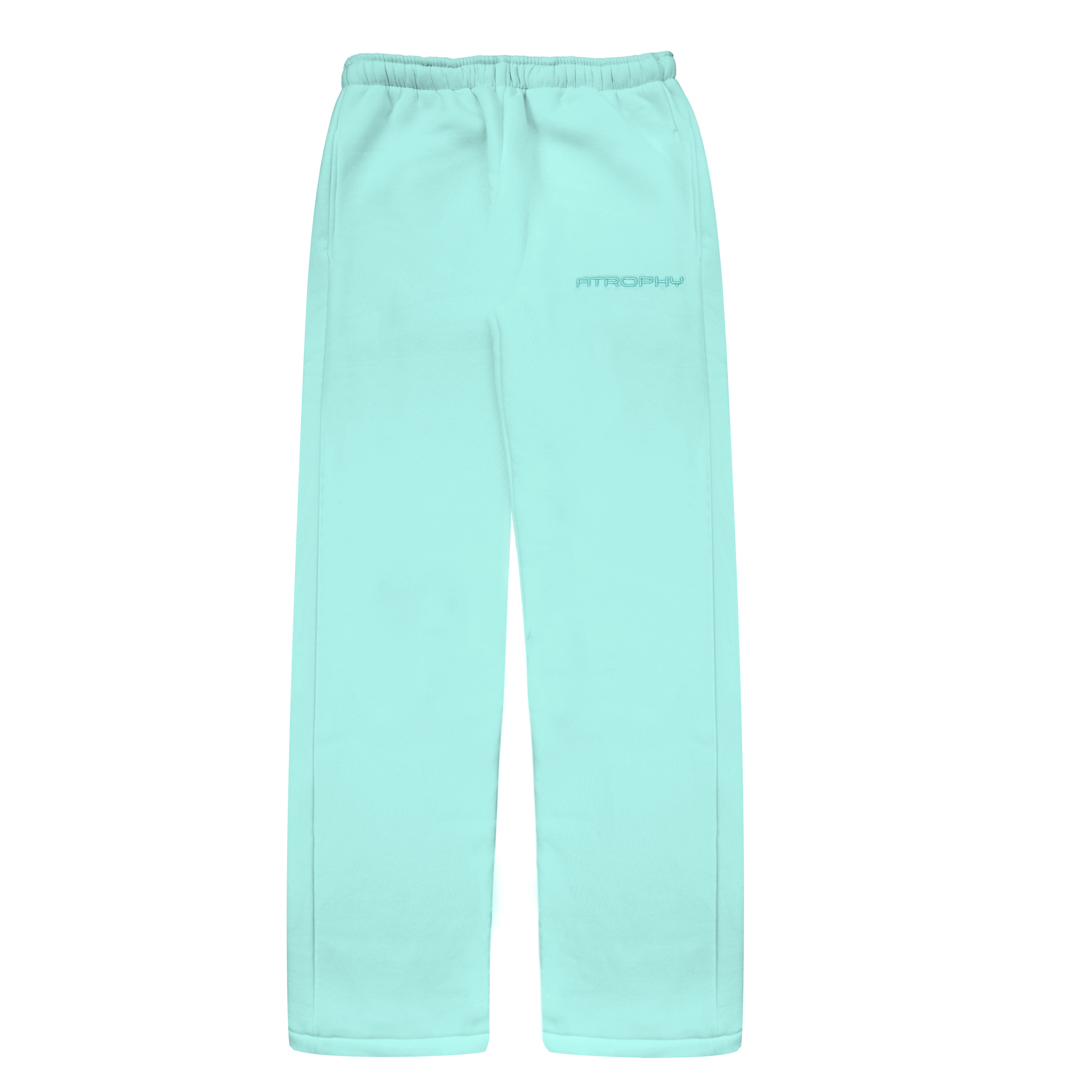 Miętowe bluzy SweatPants Atrophy z materiału 340Gsm, wygodne i miękkie dresy na co dzień, widok na produkt na białym tle.