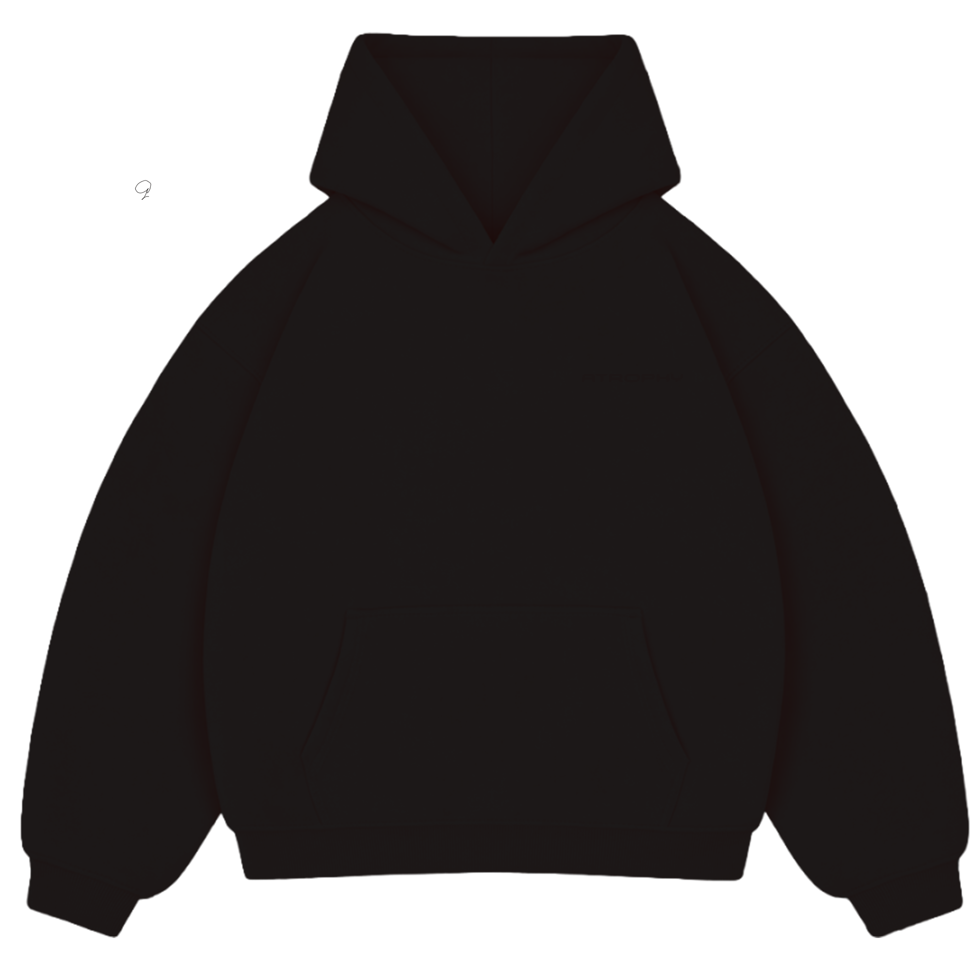 Miękka czarna bluza marki Atrophy na zdjęciu, idealna do codziennych stylizacji, wykonana z przyjemnego materiału.