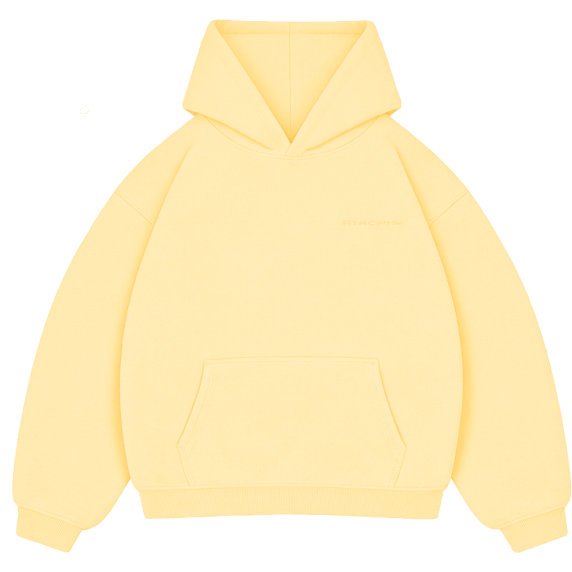 Miękka żółta bluza Atrophy Soft Butter Yellow na zdjęciu, wygodna i stylowa, pokazana na białym tle