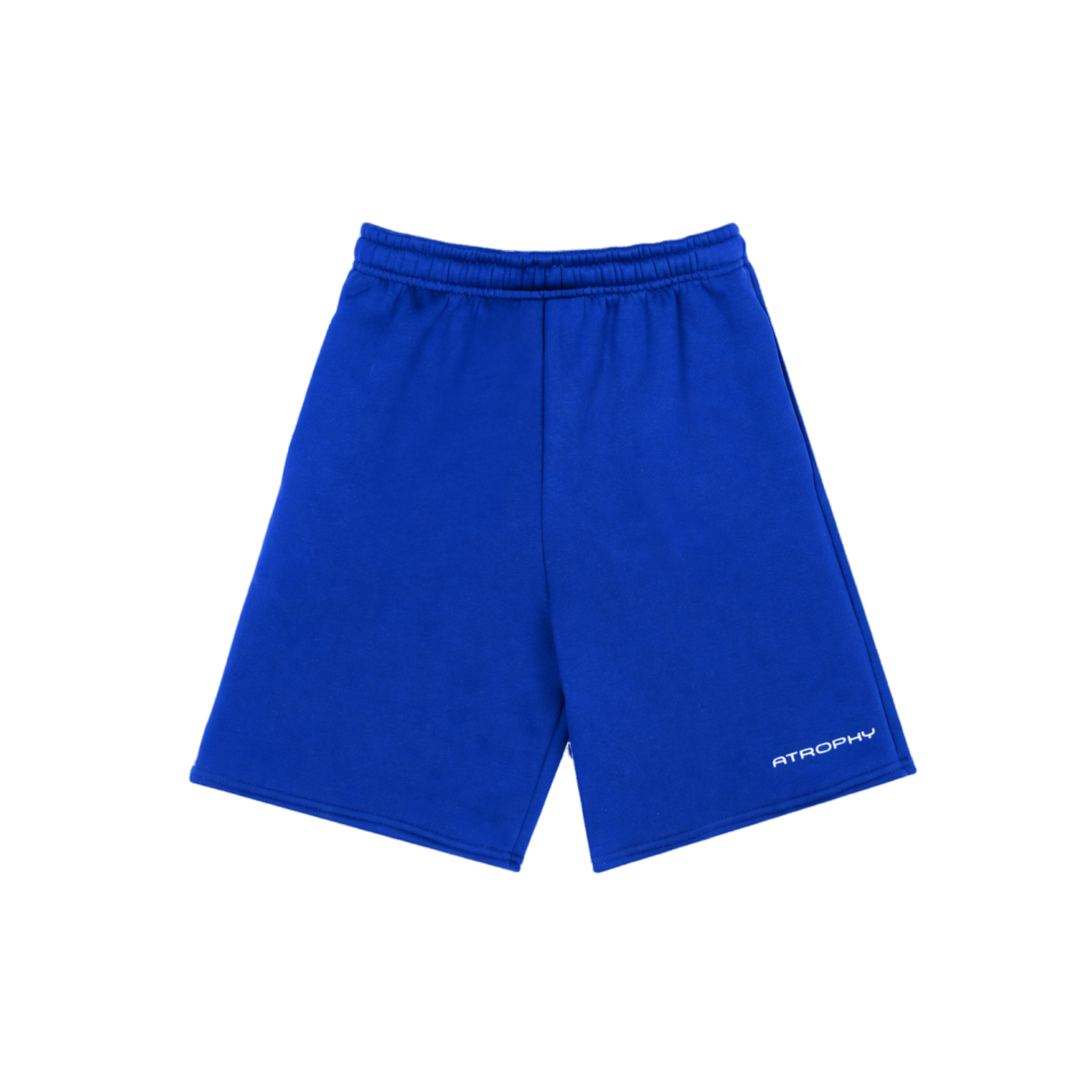 Niebieska bluza Atrophy Szorty Blue 340Gsm z kieszeniami i logo na piersi, wykonana z miękkiego materiału.
