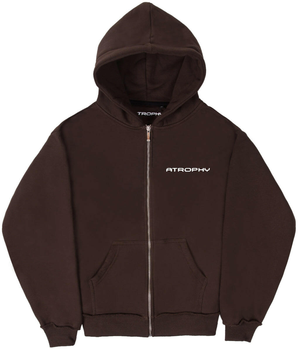 Zip Small Logo Brown