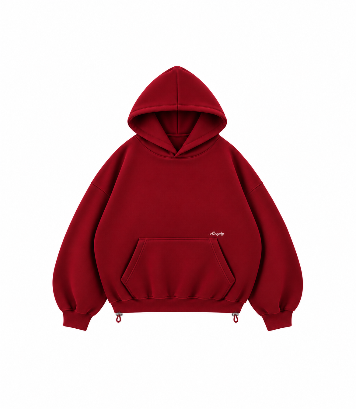 Basic Hoodie - Burgundy – zdjęcie produktu na białym tle