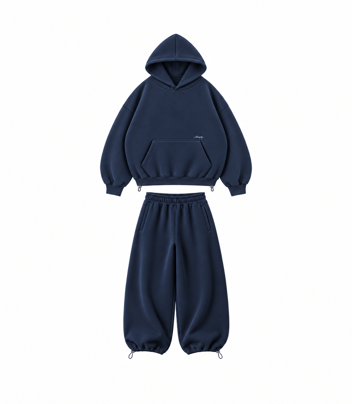 Zestaw Navy – bluza i spodnie na białym tle