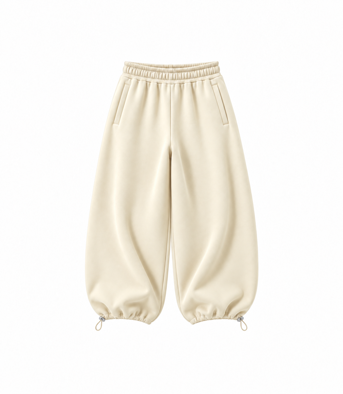 Basic Sweatpants - Cream – zdjęcie produktu na białym tle