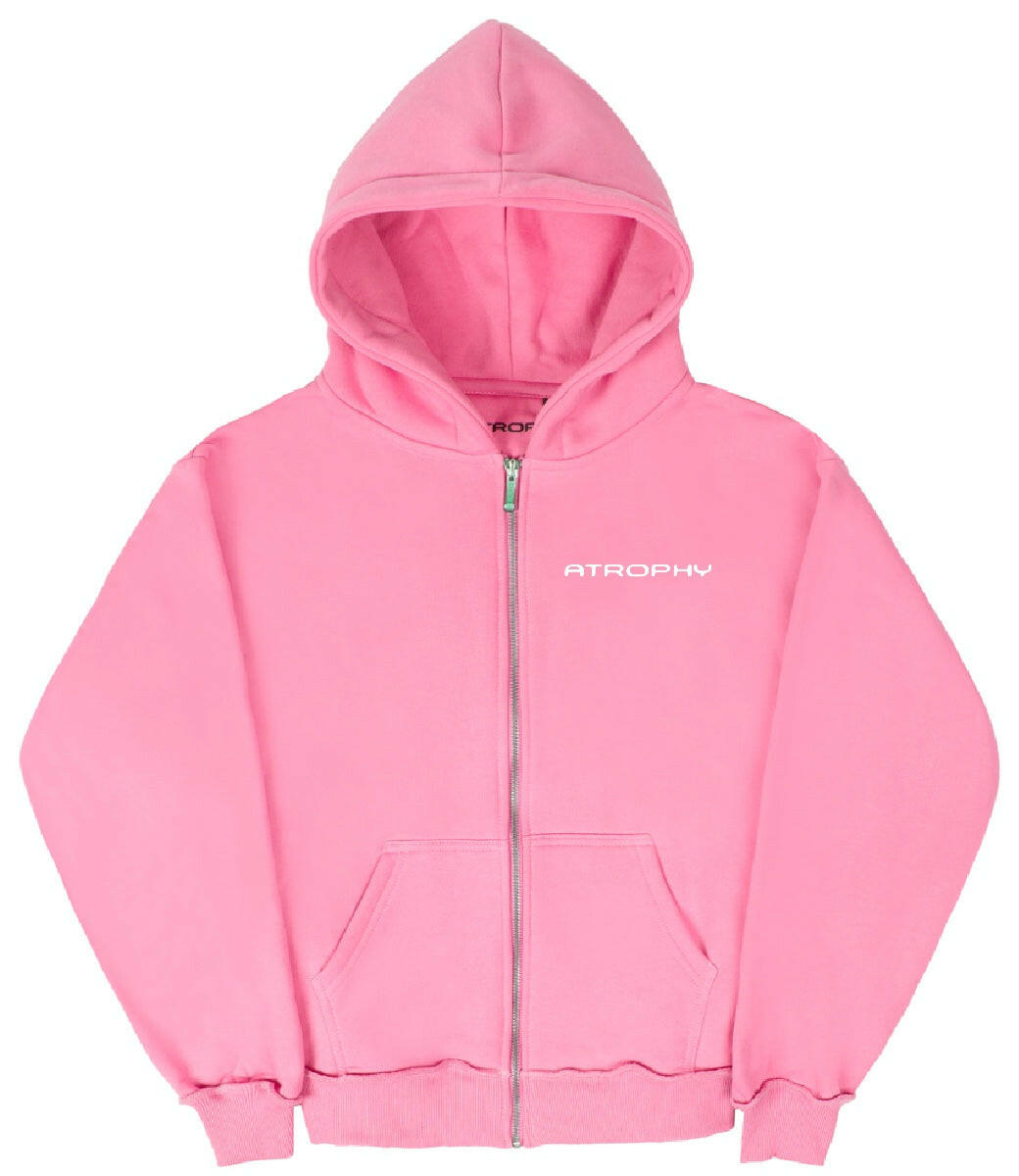 Zip Small Logo Baby Pink - atrophy