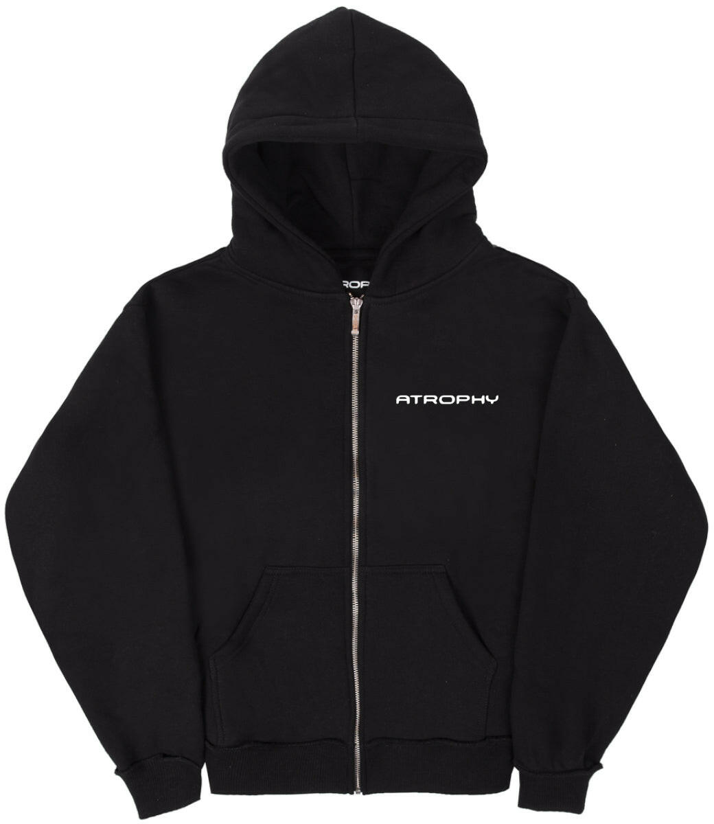 Zip Small Logo Black - atrophy