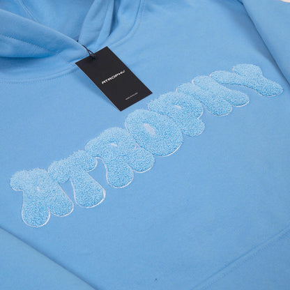 Chenille Baby Blue Logo - atrophy