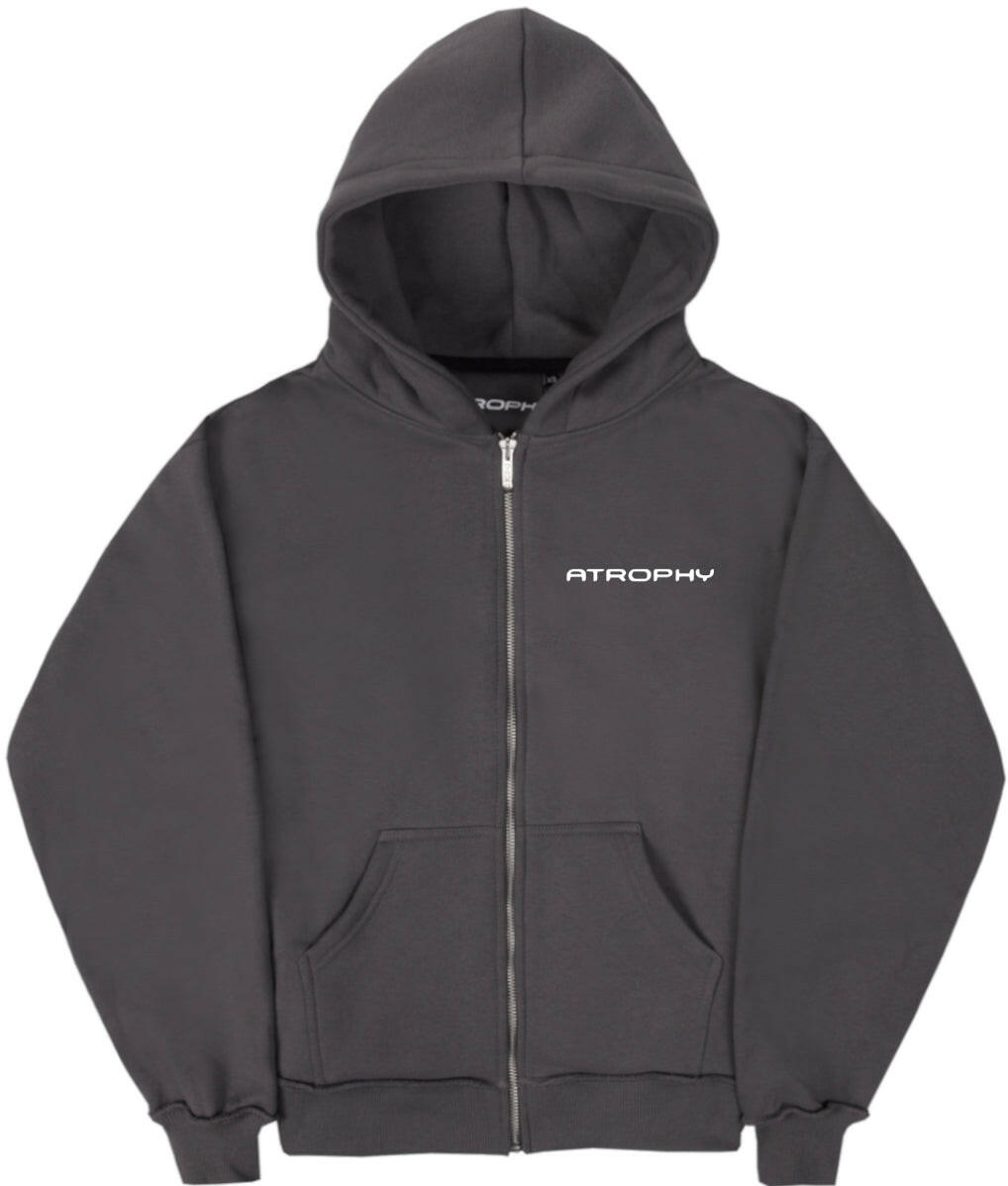 Zip Small Logo Grey - atrophy