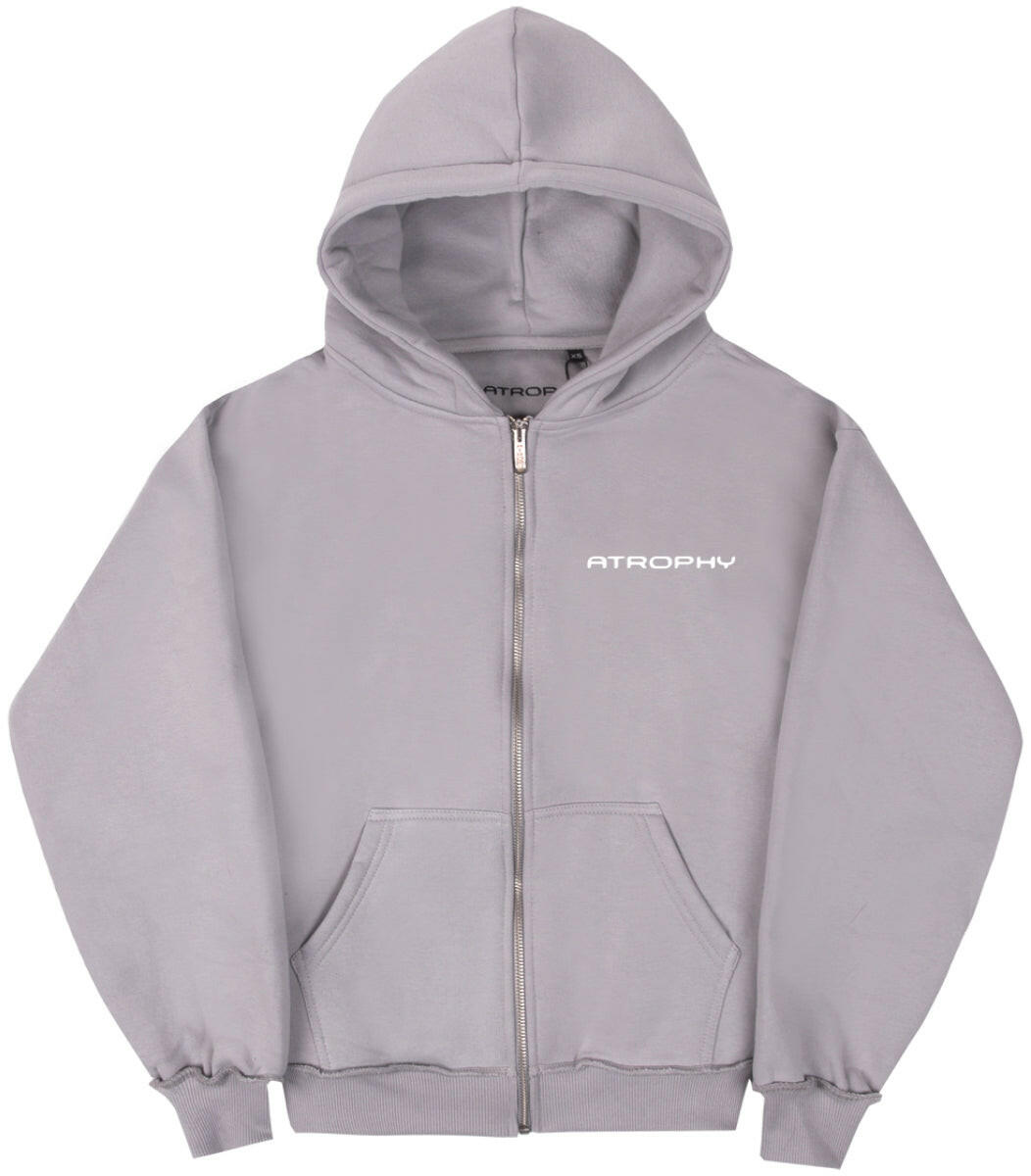 Zip Small Logo Silver Grey - atrophy