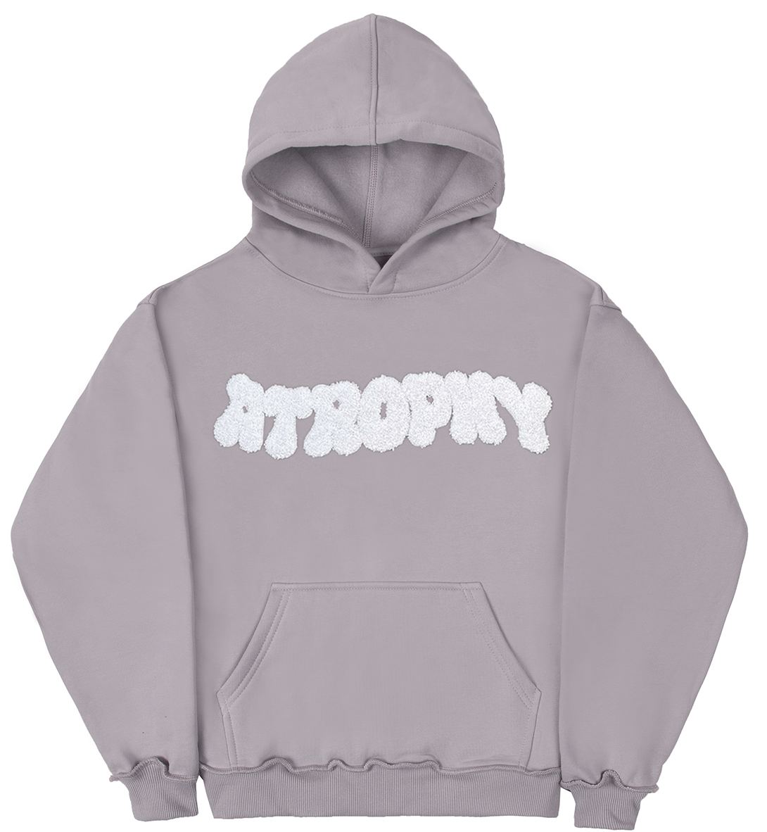 Chenille Silver Grey Logo - atrophy